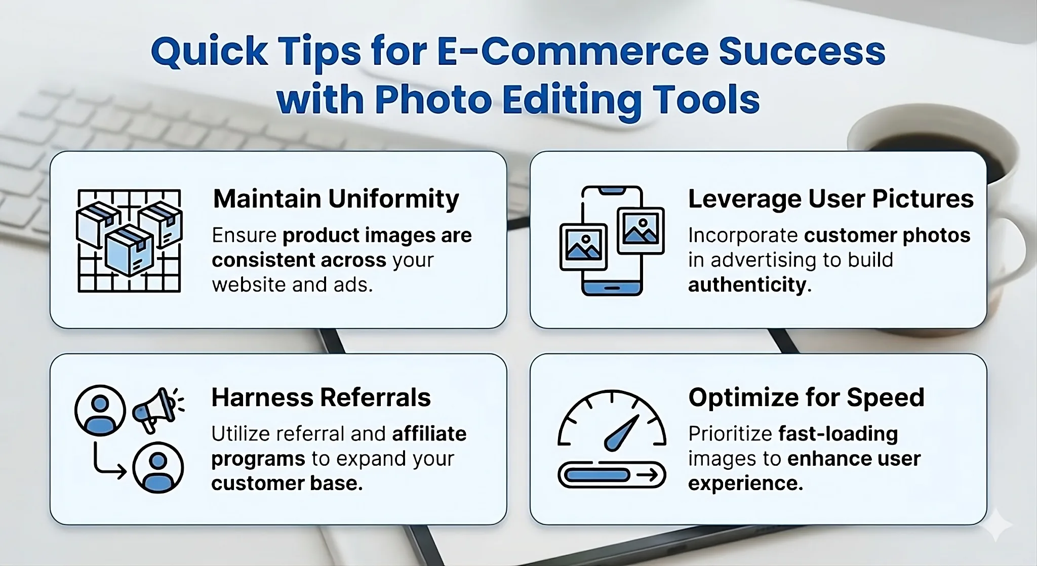Pro tips for using AI photo editing tools to improve e-commerce product photos and increase sales